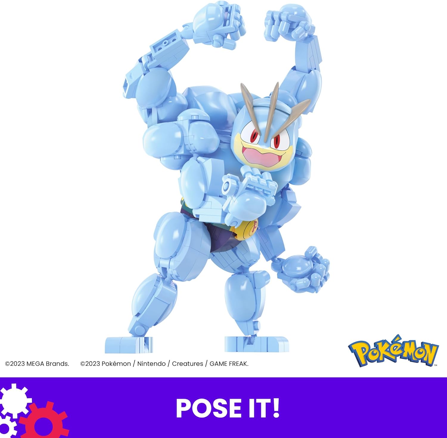 MEGA Pokemon Machamp Building Toy Kit With 1 Poseable Figure For Kids