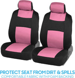 BDK PolyPro Pink Car Seat Covers for Women Full Set – Front and Rear Split Bench Car Seat Cover, Easy Install with Two-Tone Accent, Interior Covers for Auto Truck Van SUV