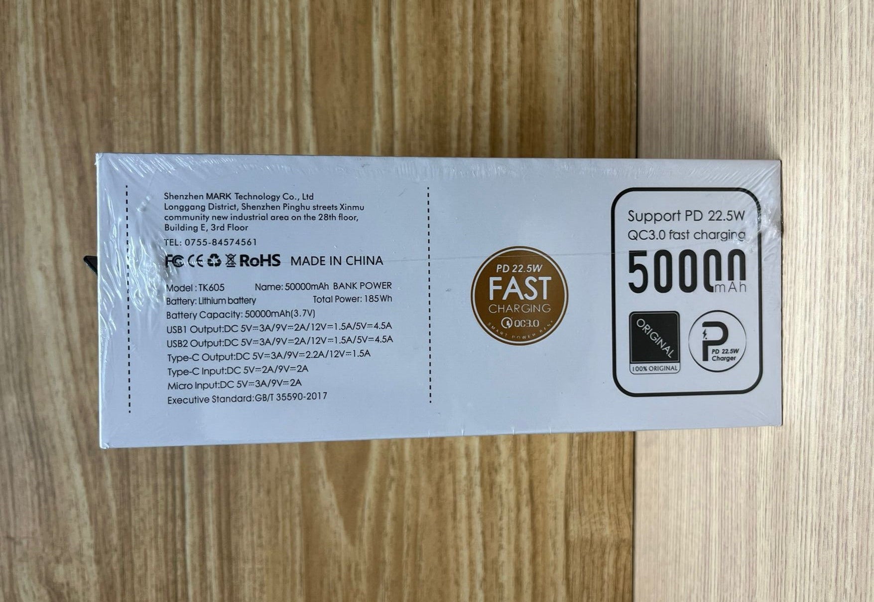 Mark TK605 50000MAH PD 22.5W Power Bank