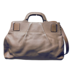 Salvatore Ferragamo Top Handle Bag Taupe Leather Large
