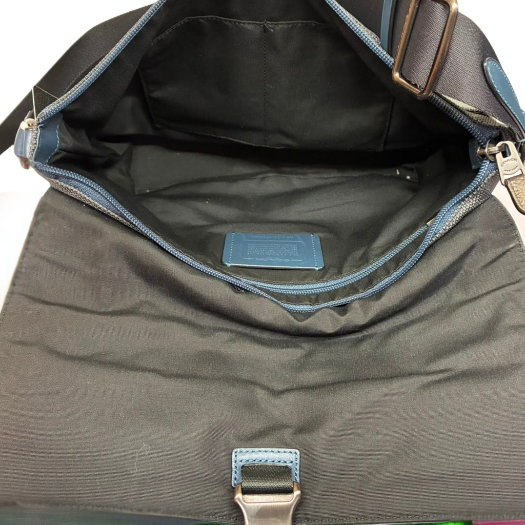 Coach K1761 F22238 Perforated Leather Bike Messenger Bag