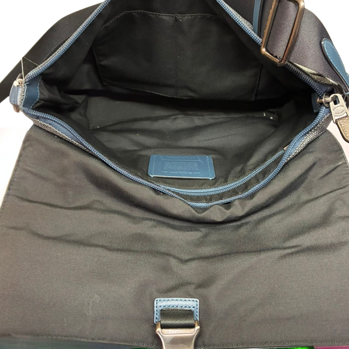 Coach K1761 F22238 Perforated Leather Bike Messenger Bag