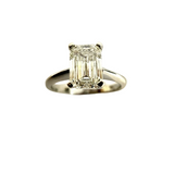 18KWG Emerald Cut Diamond Ring