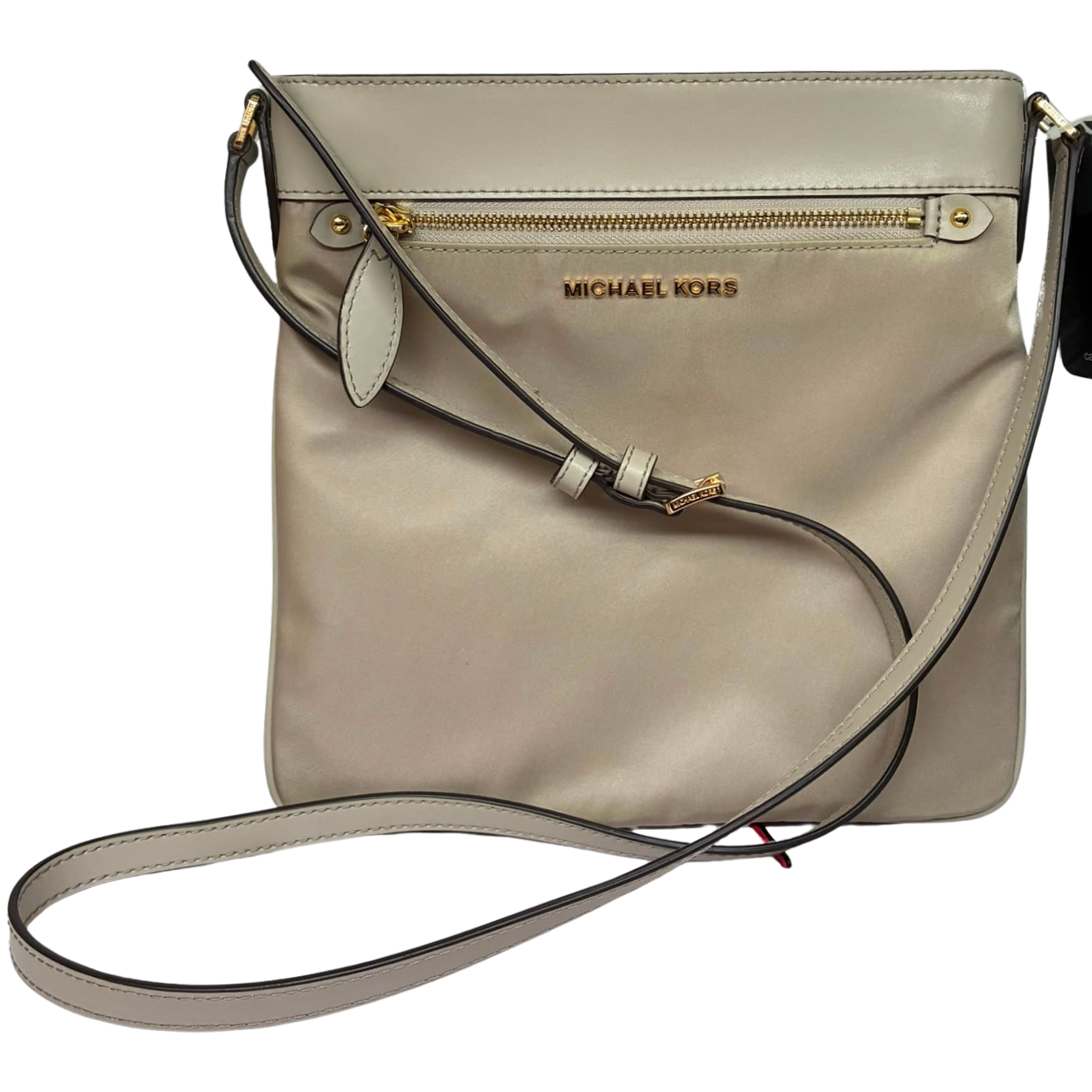 Michael Kors Connie Large Nylon Crossbody Bag Cement Main image