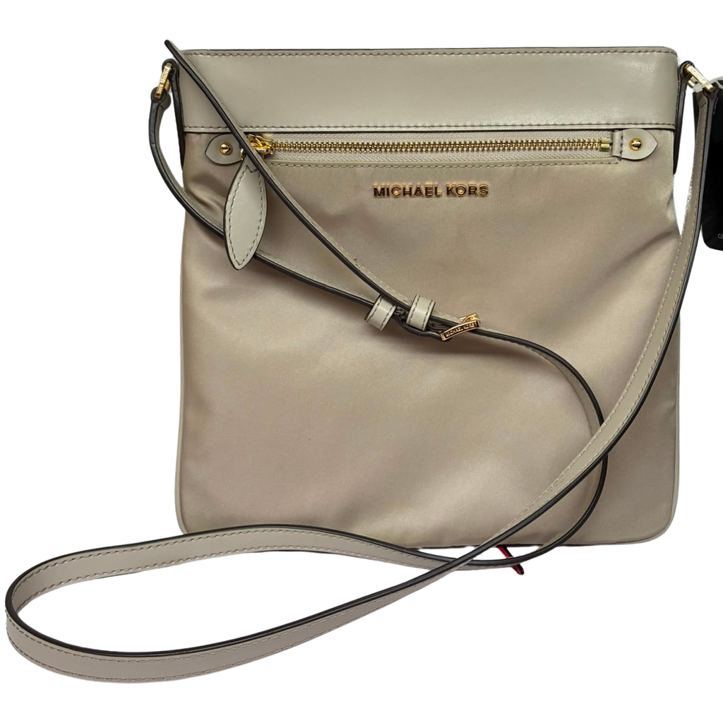 Michael Kors Connie Large Nylon Crossbody Bag Cement