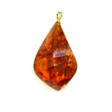 18KYG Amber Pendant