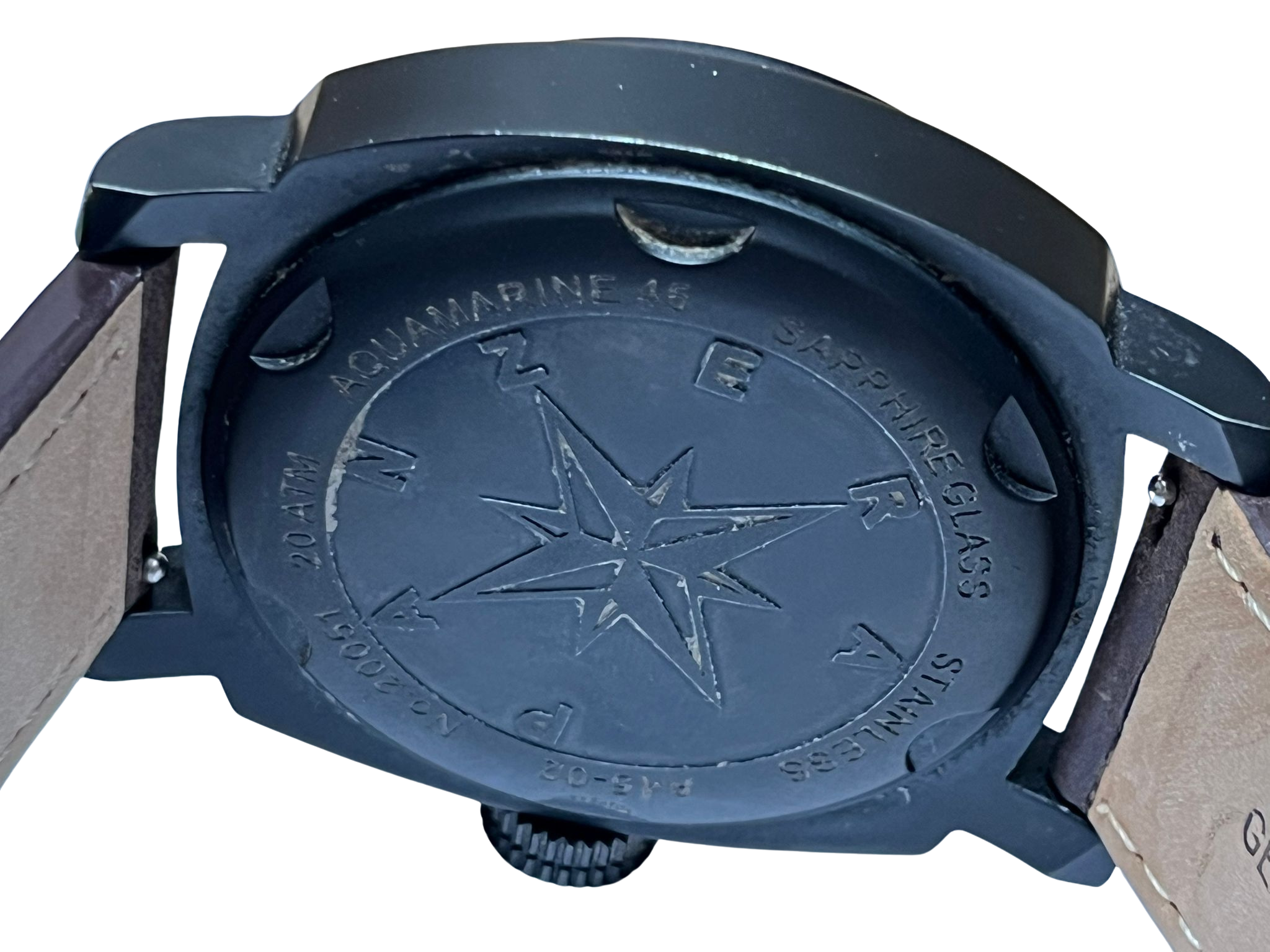 Panzera Aquamarine 45 Pacific Spirit A4502 Luxury Dive Watch 20ATM