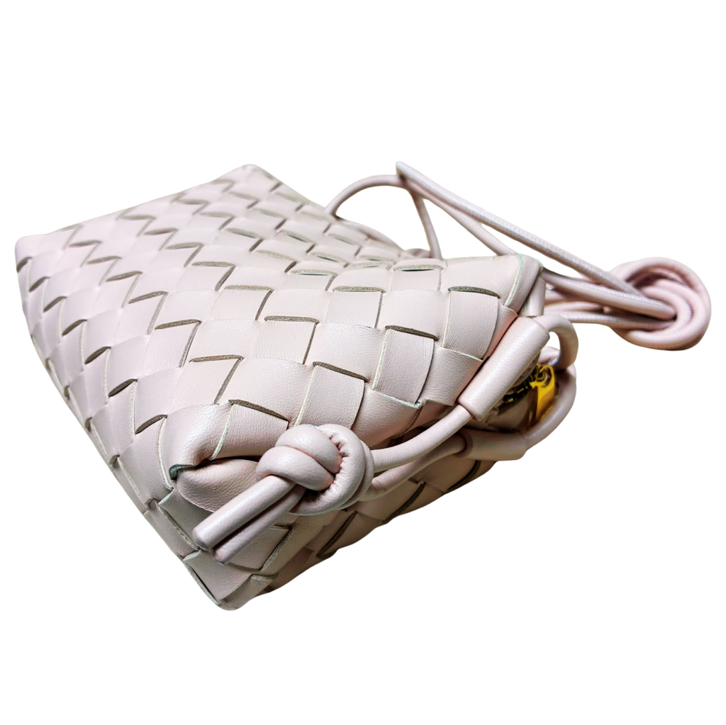 Bottega Veneta Intrecciato Mini Loop Camera Bag Leather Pink