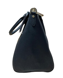 Michael Kors Ciara Large Top Zip Satchel Black Saffiano Leather