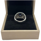 750 White Gold Natural Blue Sapphire & Diamond Men’s Ring