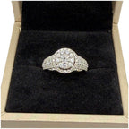 750 White Gold Natural Diamond Ladies Ring