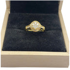 750 Yellow Gold Natural Diamond Ladies Ring
