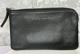 Status Anxiety Smoke And Mirrors Pouch Black Shrunken Pebble Leather
