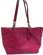 Coach Sophia Small Tote Bag Magenta Pebbled Leather