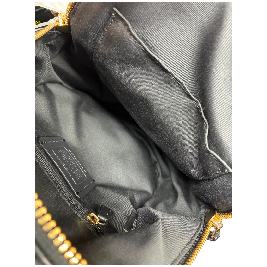 Coach F28995 Mini Small Charlie Backpack Pebbled Leather Black