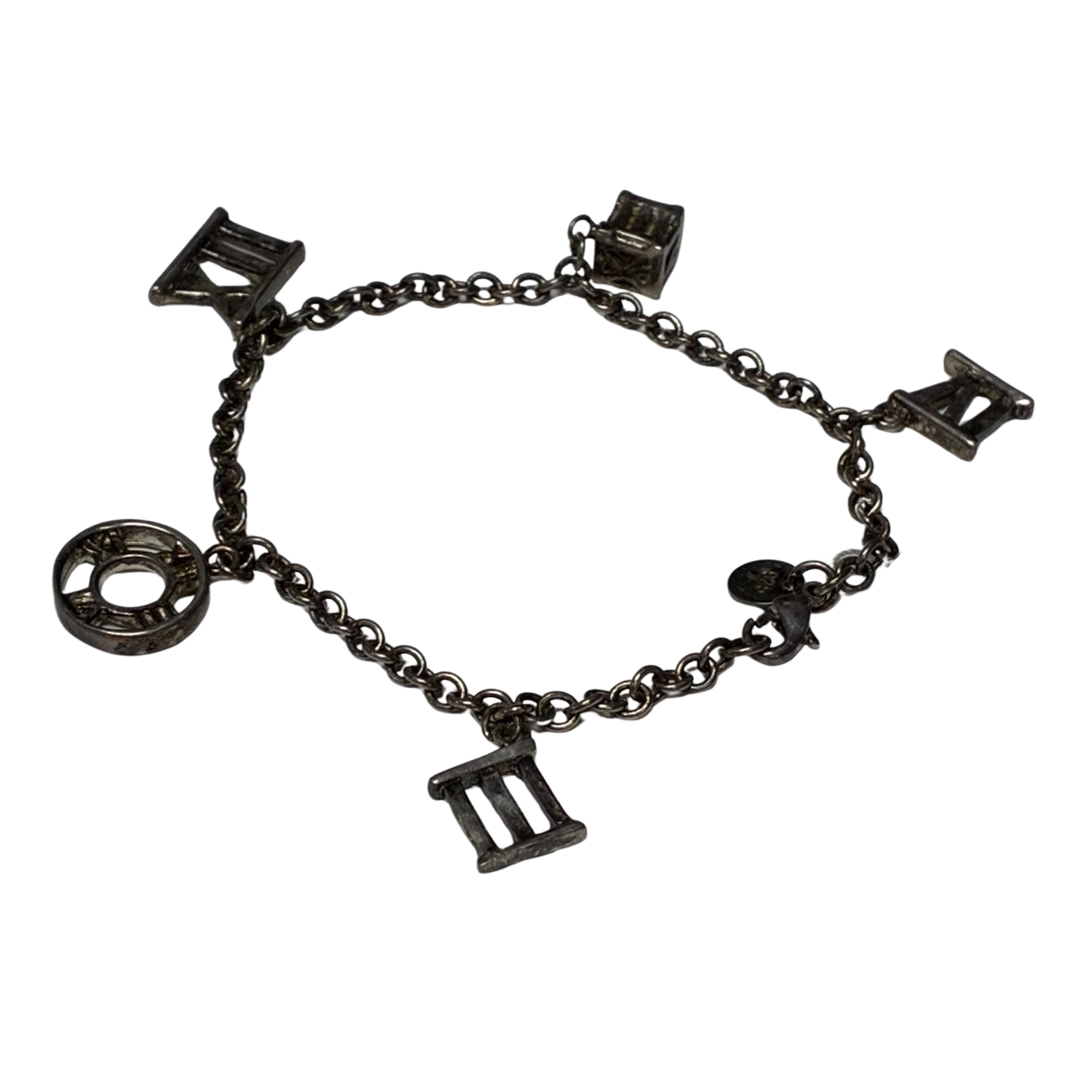 Tiffany And Co Atlas Collection 5 Charm Bracelet 11.1GM Secondary image
