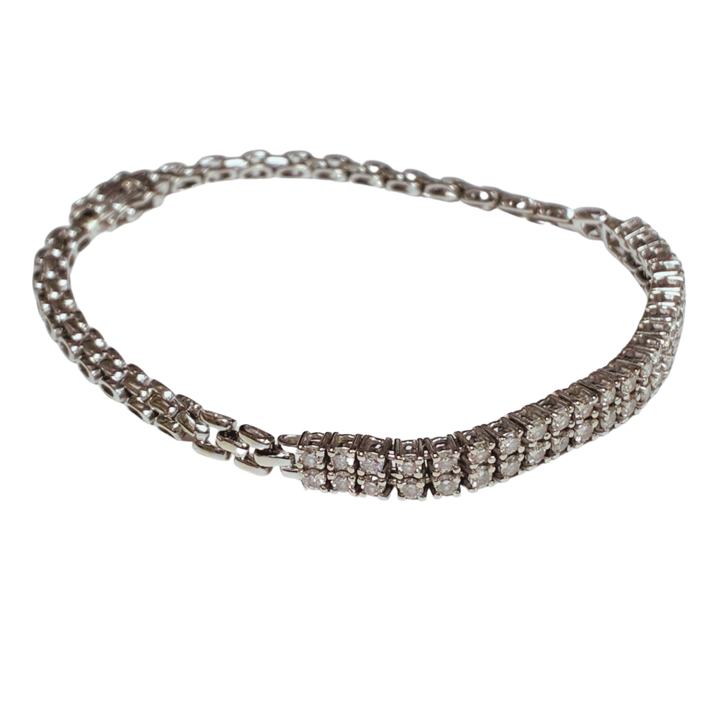 750WG Diamond Bracelet 9.15G