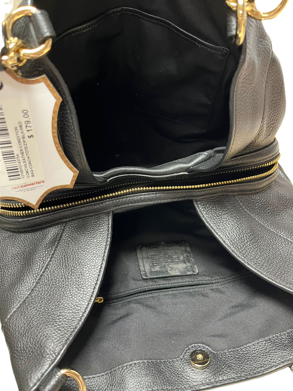 Coach Black Leather Phoebe Madison Shoulder Bag