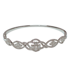 750WG Diamond Cluster Bangle 13GRAM