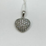 18KWG Heart Shape Diamond Pendant