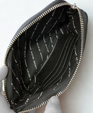 Status Anxiety Smoke And Mirrors Pouch Black Shrunken Pebble Leather