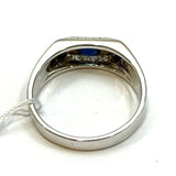 750WG Blue Sapphire & Diamond Ring