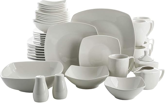 Gibson Home Zen Buffetware 39 Piece Dinnerware Set, White Main image
