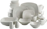 Gibson Home Zen Buffetware 39 Piece Dinnerware Set, White