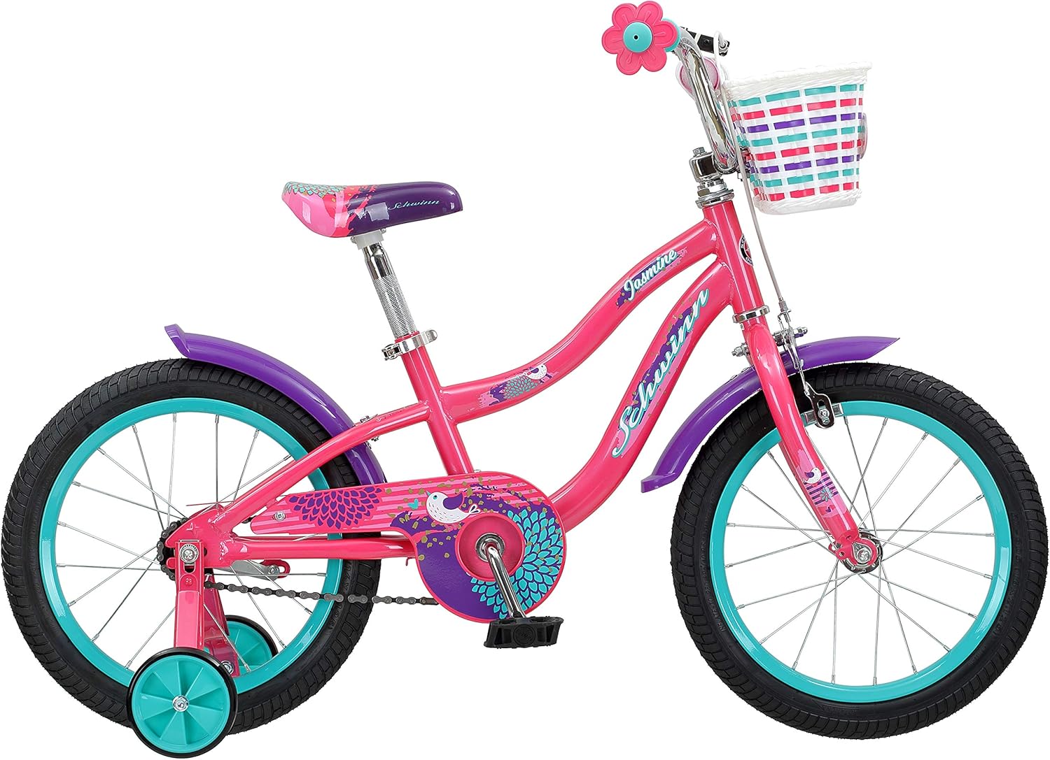 Schwinn Jasmine Girls Bike With Training Wheels 16in Pink