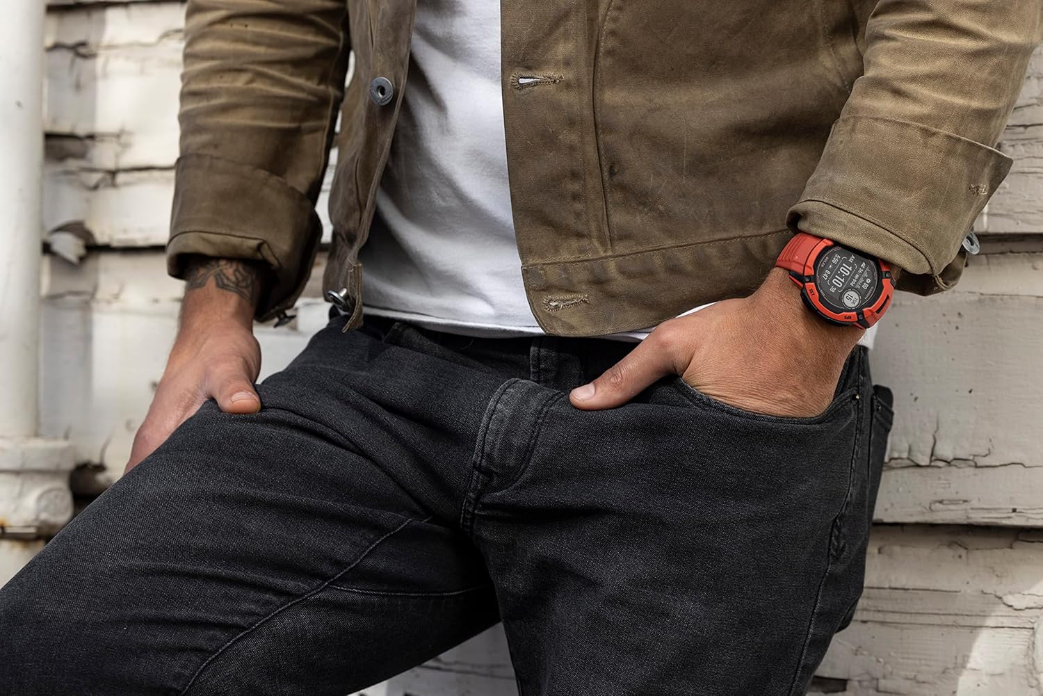 Smart Watch-Flame Red Garmin Instinct 2X Solar