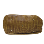 FURLA CrocEmbossed Camel Colored Leather Bag