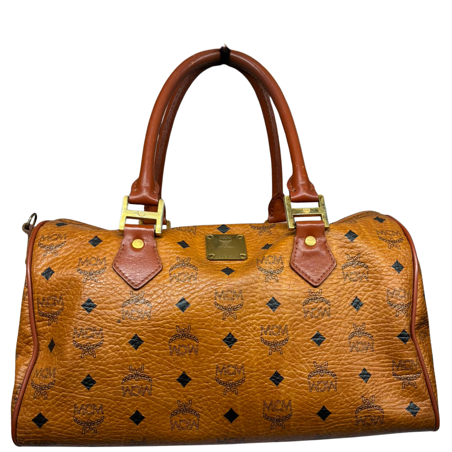MCM Vintage Visetos Monogram Boston 35 Duffle Bag
