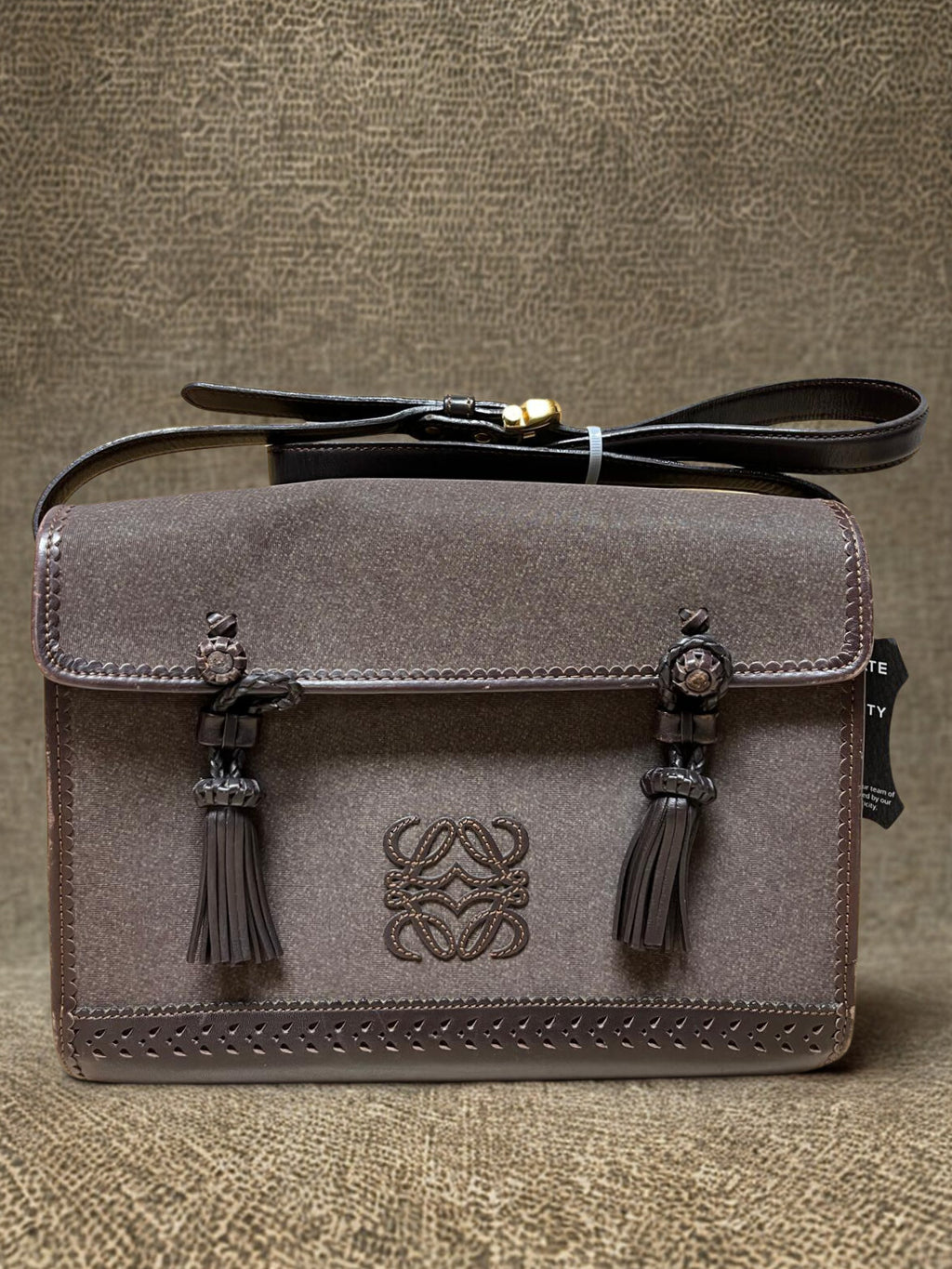 Loewe Anagram Canvas Shoulder Bag