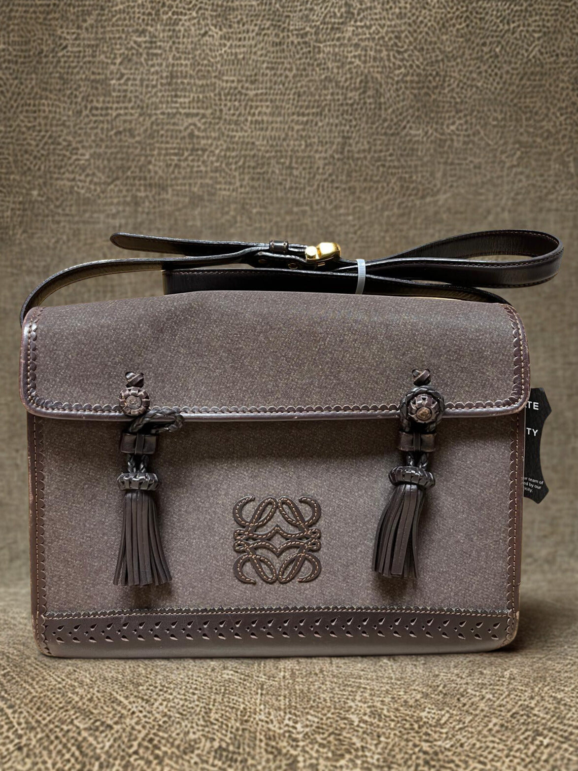 Loewe Anagram Canvas Shoulder Bag
