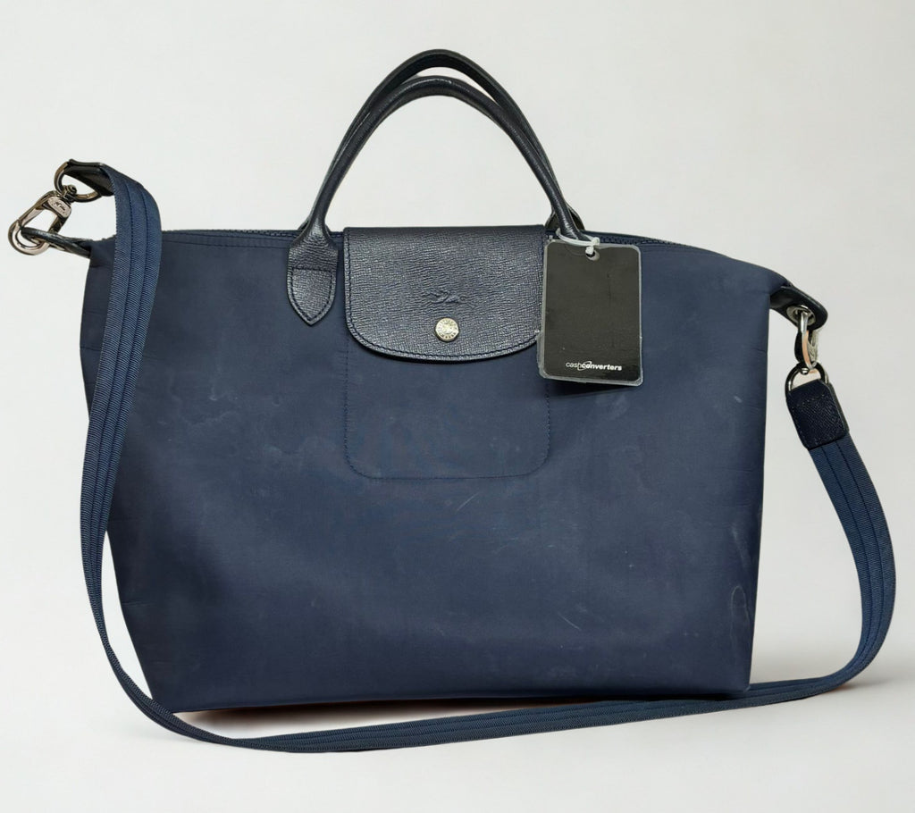Longchamp Le Pliage Neo Medium Convertible Tote Bag Navy Blue