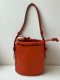 Furla Giove Leather Bag Orange Small
