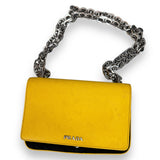 Prada Yellow Saffiano Chain Shoulder Bag