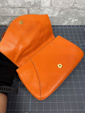 MCM Munchen F7268 Orange Leather Tote Bag