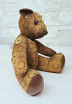 Celine Macadam Canvas And Leather Teddy Bear Stuffed Animal