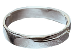 750WG Mens Band Ring With Diamond 4.7G