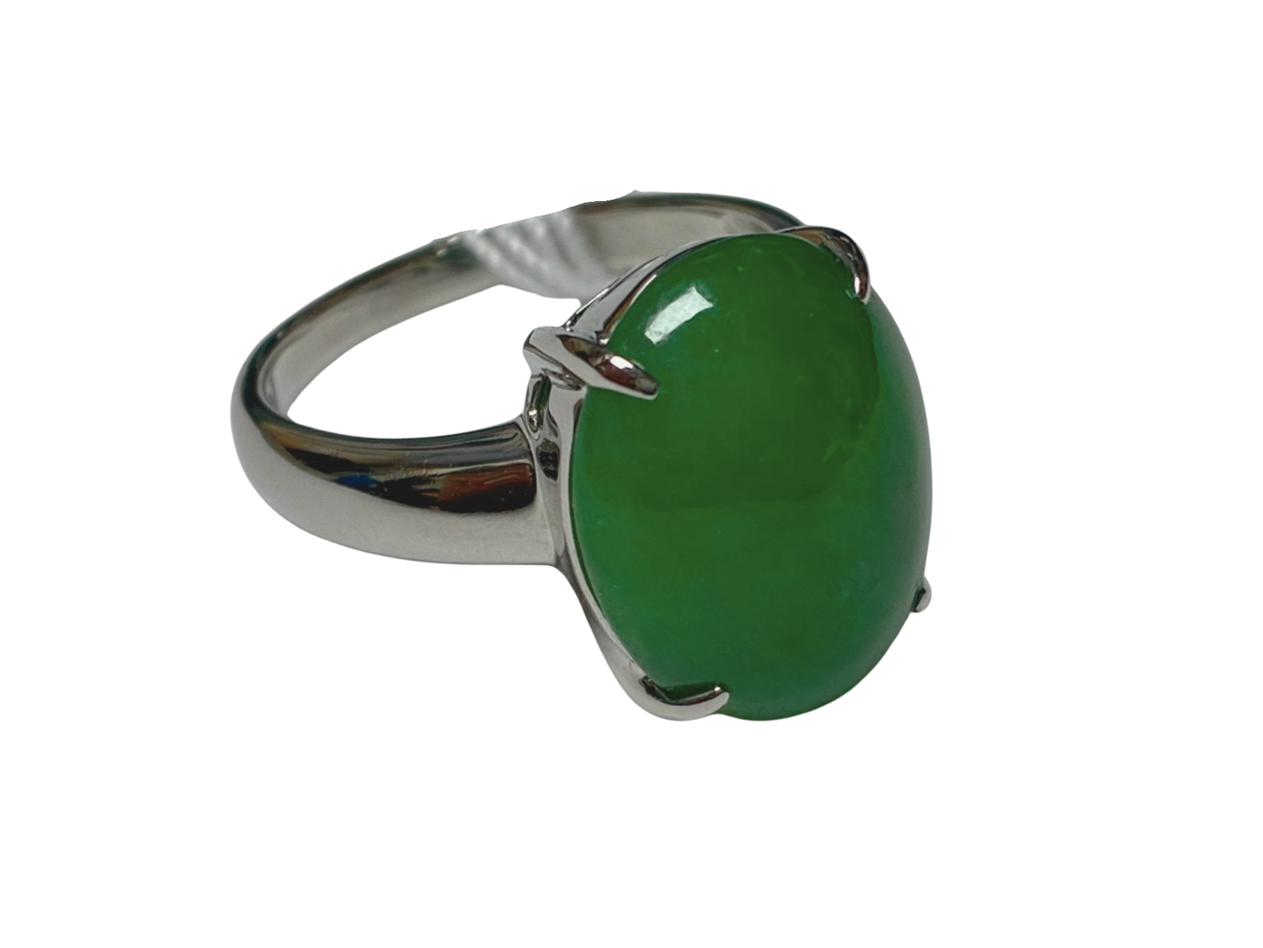 PT900 7.14CT Jade Ring 7.6G Size 10