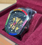 Tomaz TW028-D21 GT Skeleton Watch Black Rubber Strap