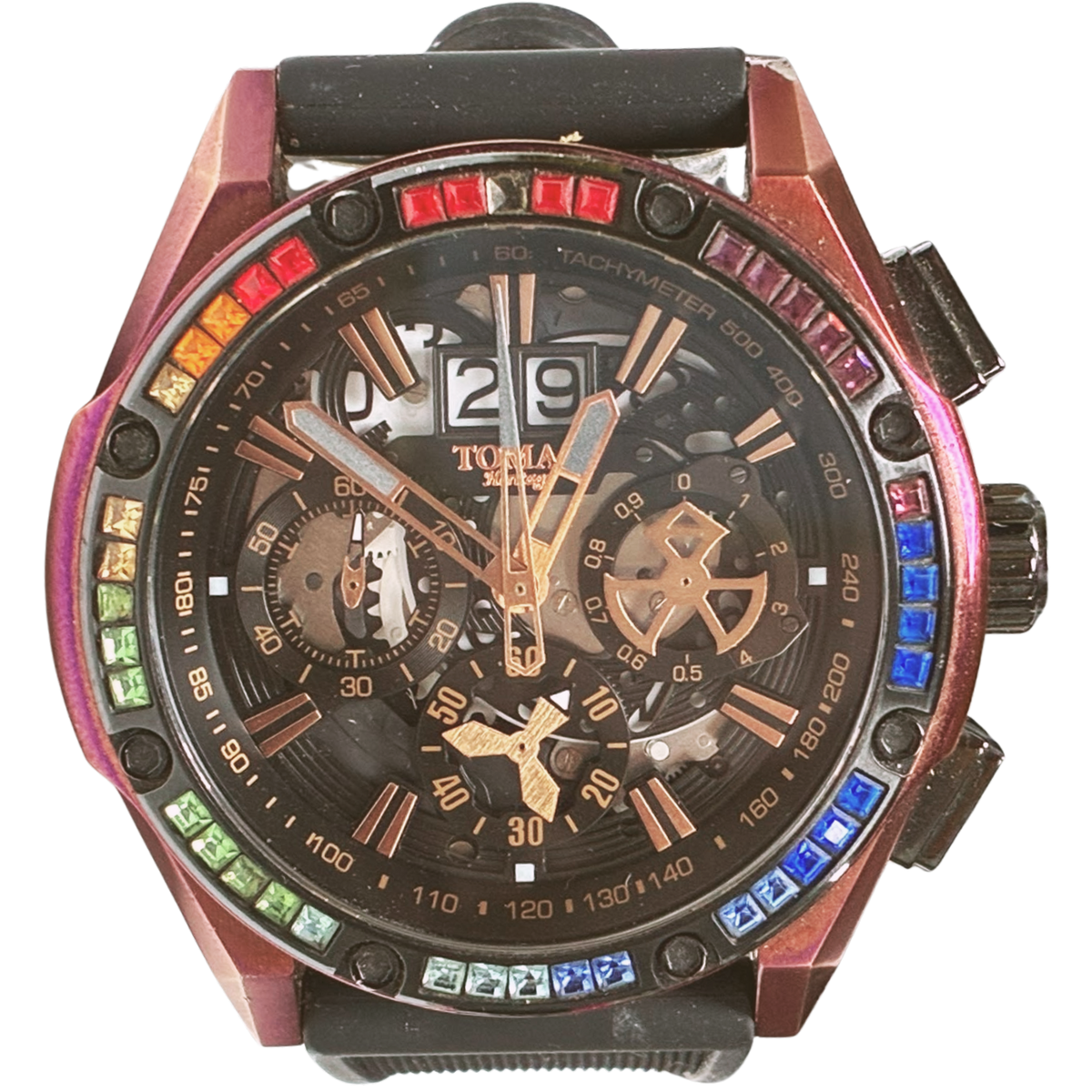 Tomaz TW024 RAWR III Rainbow Rose Gold Or Joker Style Chronograph Watch Main image