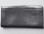 Toscano Black Genuine Leather Long Wallet