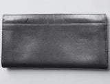 Toscano Black Genuine Leather Long Wallet