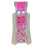 18K WG Pink Sapphire Ruby And Diamond Pendant 4.1G