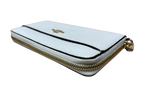 Coach Wallet Accordion Zip Pebble Leather Off White