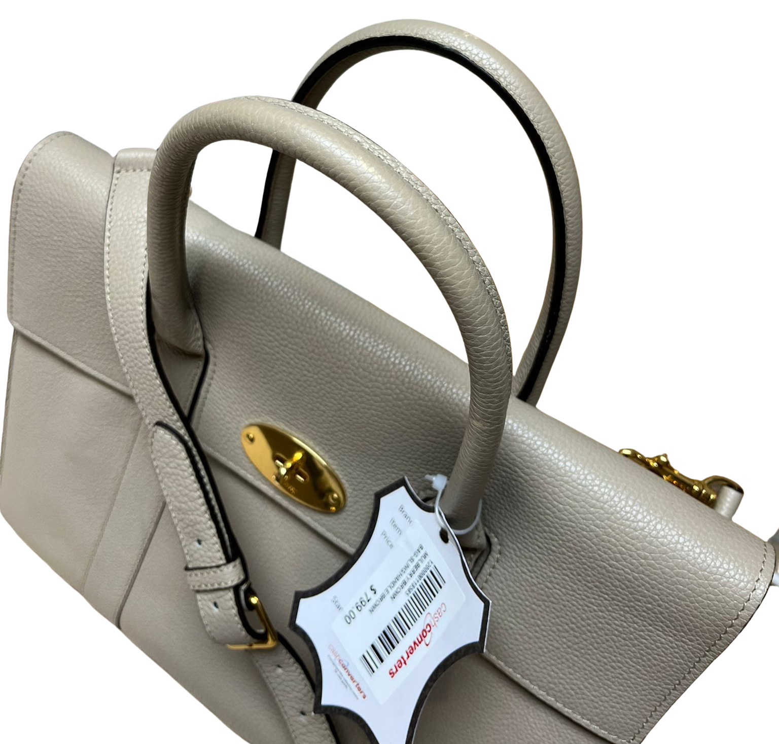 Mulberry Beige Leather Bayswater Satchel