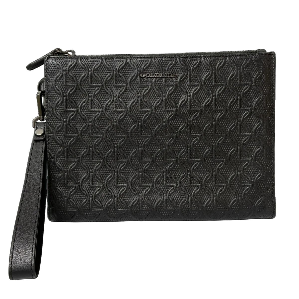 Goldlion Monogram Embossed Wristlet Pouch Clutch Bag Main image