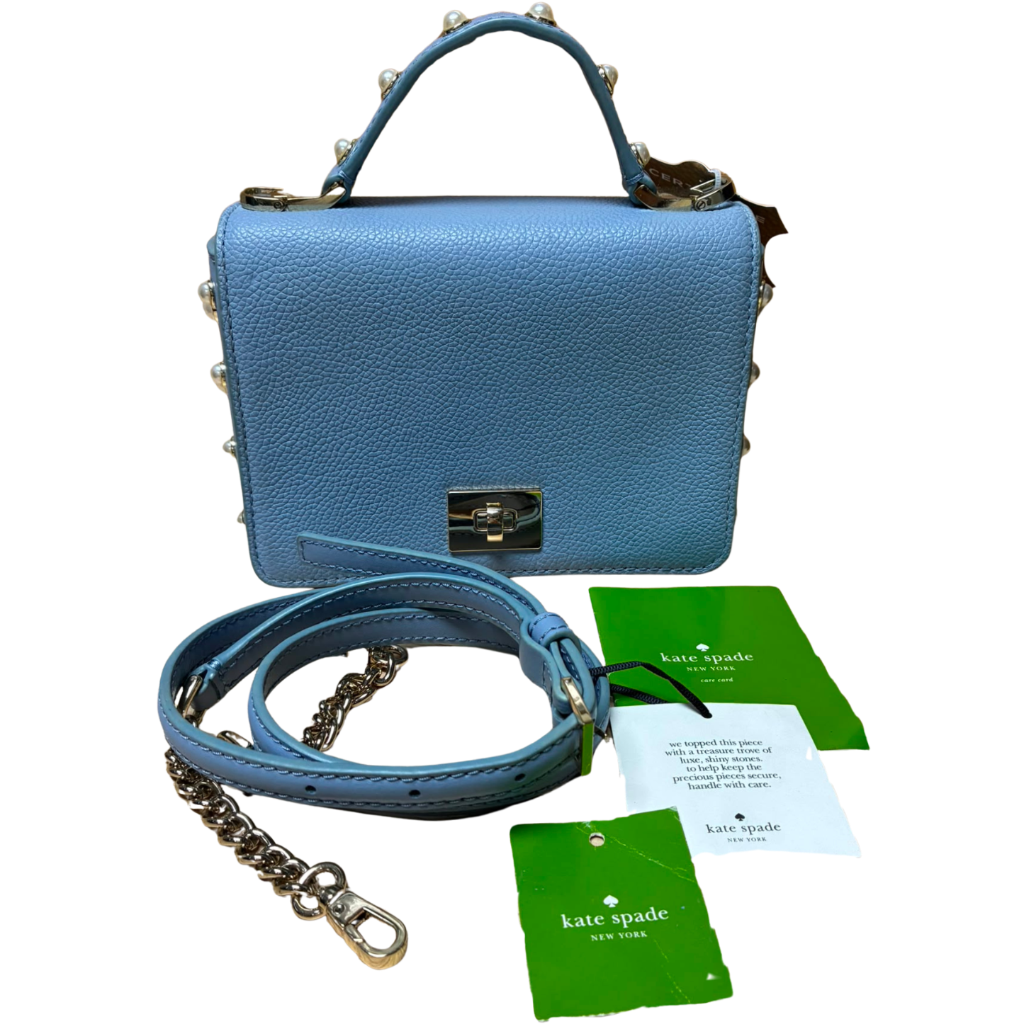 Kate Spade Maisie Serrano Place Pearl Purse Crossbody Blue WKRU5673